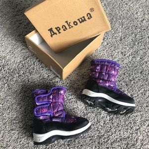 Apakowa purple Winter snow boots